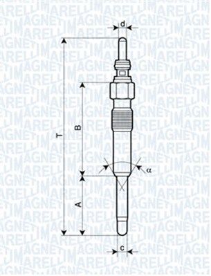 MAGNETI MARELLI kaitinimo žvakė 062900006304